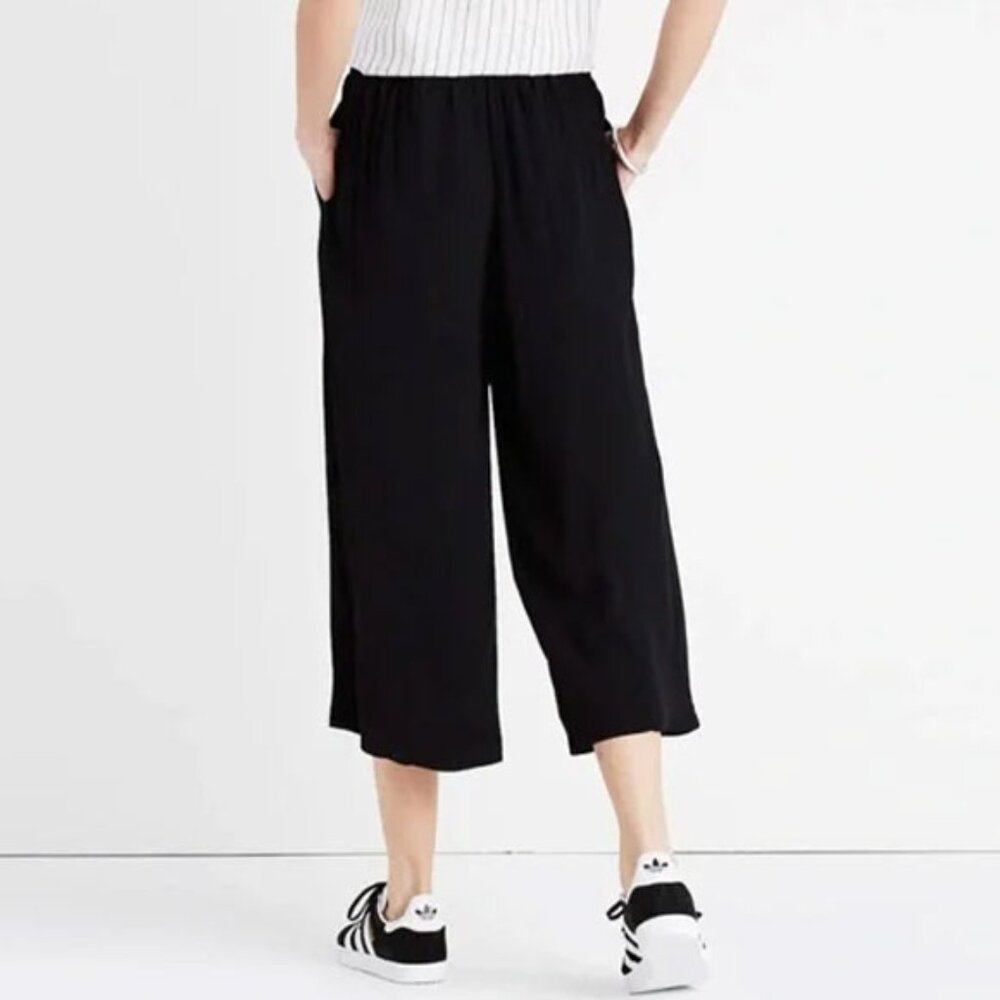 NWOT Madewell Huston Pull-On Crop Pants XXS Black G2036 - Picture 2 of 13